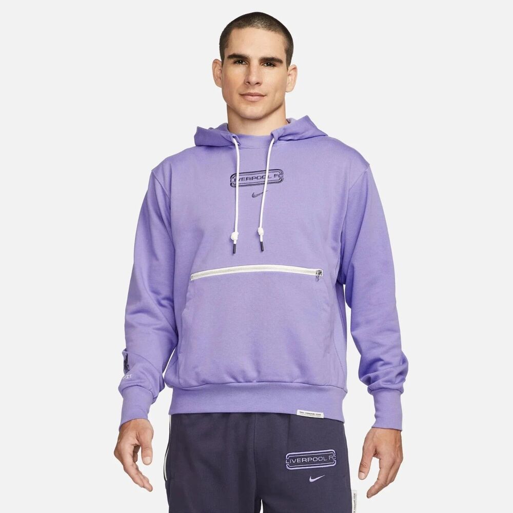 Nike Men's Liverpool FC Pullover Hoodie Standard Issue Purple DV4932 567 Large